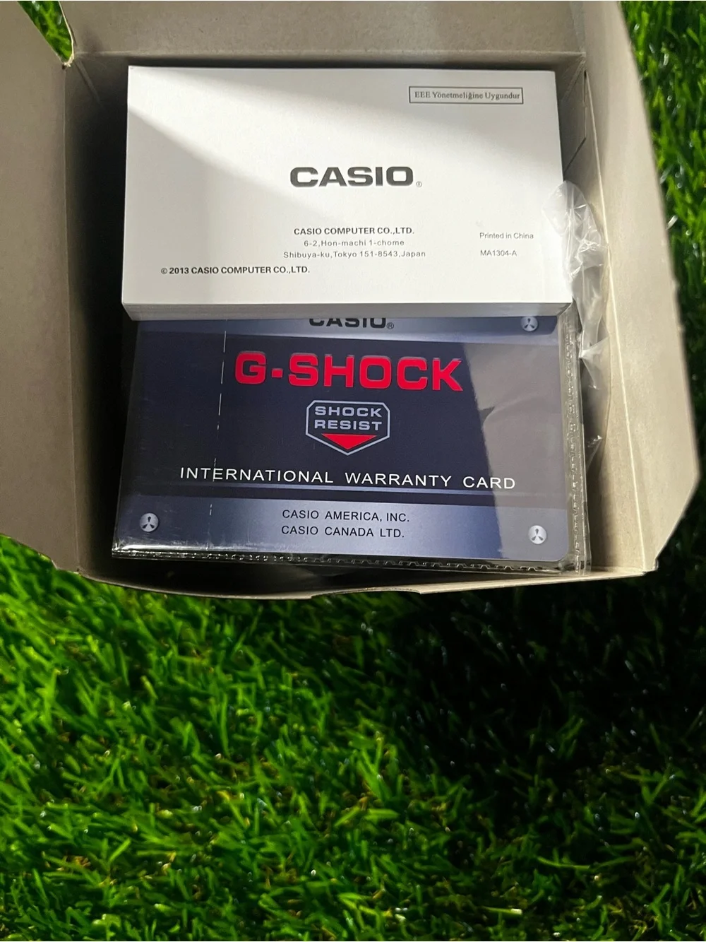 Casio G-Shock Black and Red Warranty Card Pack